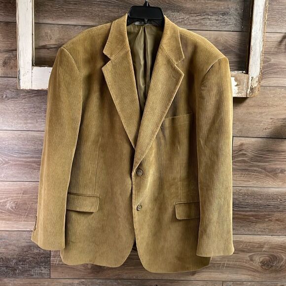 Boca Classics Men’s Light Brown Cordoroy Suit Jacket, Size 46R - Picture 1 of 8
